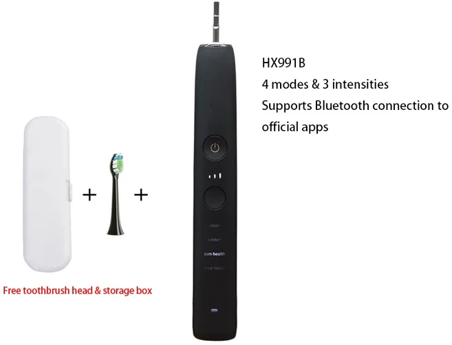 오리지널 전동 칫솔 블루투스 시리즈 필립스 소니케어 HX9911 핸들, 04 991B handle, 1