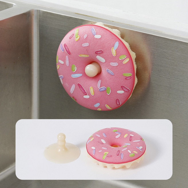 도넛 모양의 부드러운 설거지 스펀지, 1세트, 2개