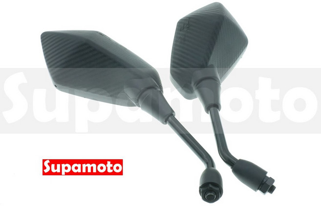 Supamoto M51-1 大型原廠型後視鏡 MT03 勁戰 FOCCE Z800 重機 後照鏡 CB350, 1個, 10正正 (左右一對)