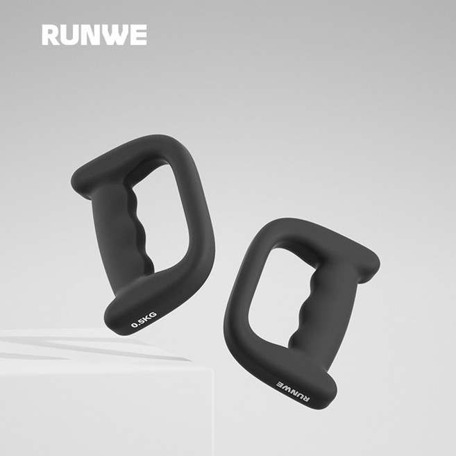 헬스용 여 트레이닝 손에 아령 쥐기 0.5KG 1KG 1.5KG 2KG, 2개, 블랙