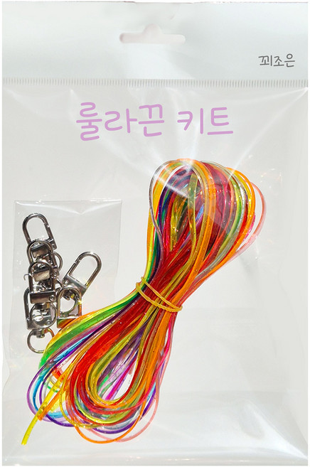키링만들기 룰라끈 스쿠비두 매듭 DIY 공예 키트 12개입, 1세트, 12 혼합색상