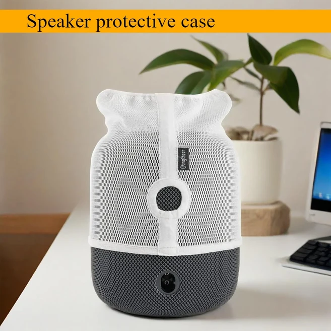 HomePod 2세대에 적합한 스피커 보호 커버 고급 나일론 소재 충전 구멍이 있는 스마트, 02 2 pack, 02 하얀색