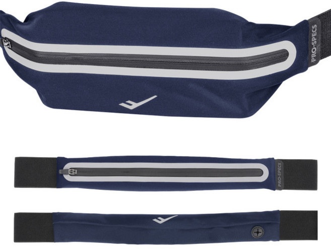 프로스펙스 남녀공용 슬림 러닝 벨트 스포츠 가방, 네이비, 2개