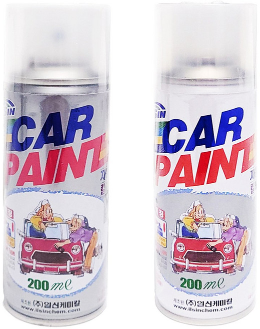 일신 자동차 페인트 호환 스프레이 카페인트 + 마감용 투명 세트, 스프레이(쌍용/34/LNA + 투명), 1세트