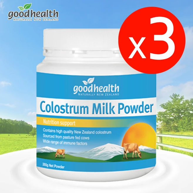 [굿헬스] 뉴질랜드 고단백 밀크 초유 파우더 350g, 3개 - 쿠팡