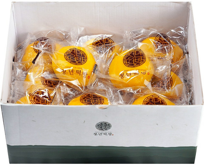 청년떡방 당일생산 호박인절미 고급포장 개별포장 선물세트, 1개, 1kg