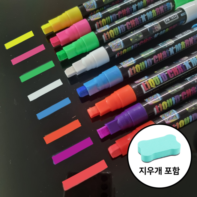 띵크홈 블랙보드 마카펜 윈도우마카 형광 7mm, 1박스, 8색