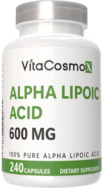 VitaCosmoX 비타코스모엑스 알파리포산 알파-리포산 알파 리포익 애시드 600 mg 야채캡슐, 1개, 240정 - 쿠팡