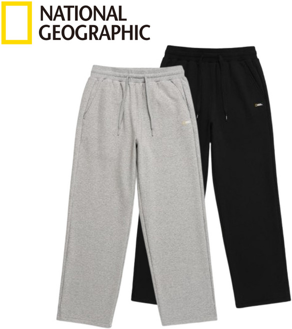국내매장판 내셔널지오그래픽 남녀공용 베이직 스트레이트핏 트레이닝팬츠