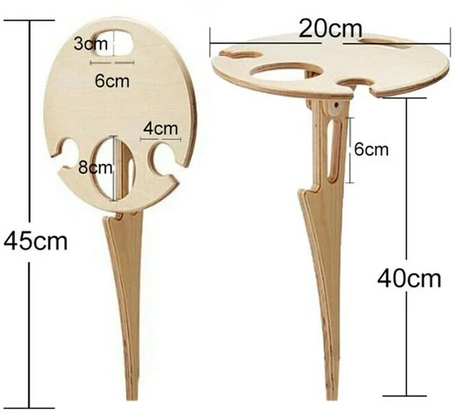 Mountainhiker 접이식 테이블 야외 캠핑 피크닉 원목 너도밤나무 팔각형 계란말이, 02 Wood color
