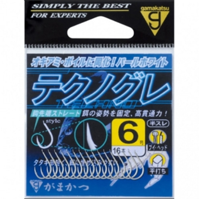 [가마가츠] 테크노구레 - 펄화이트 색상 ( No.68292 ) 벵에돔바늘, 4, 1개