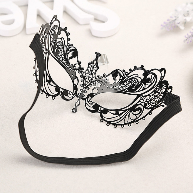 더바몰 무도회 반가면 할로윈 가면 코스프레, A타입, 1개, 블랙