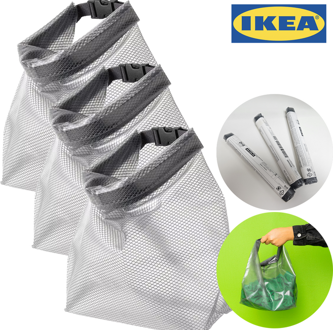 이케아 정품 방수가방 RENSA, 3개, 그레이EVA