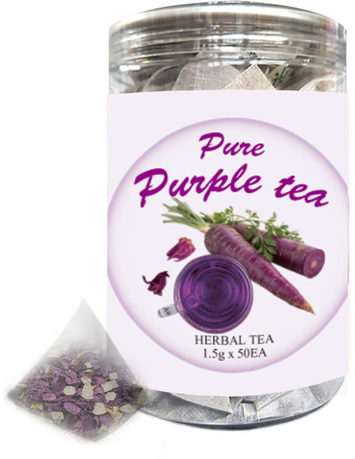 티쿠킹 프리미엄 퍼플티 삼각티백1.5g 허브차, 1개, 50개입, 1g