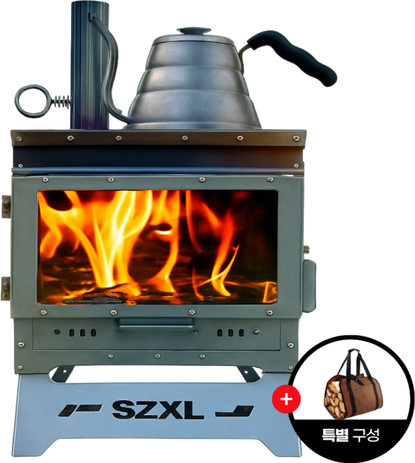 NORVATE 화목난로 캠핑 장작 불멍 야외난방 스토브 이동식 미니난로 가정용 텐트 차박 화로대 겨울난로 캠핑난방 추천, 풀세트