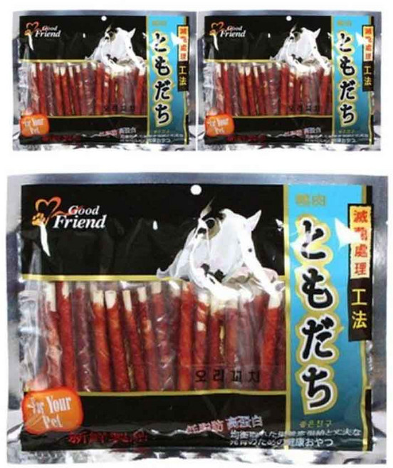 굿프랜드 도모다찌 오리꼬치, 오리고기 + 우피 혼합맛, 3개, 380g