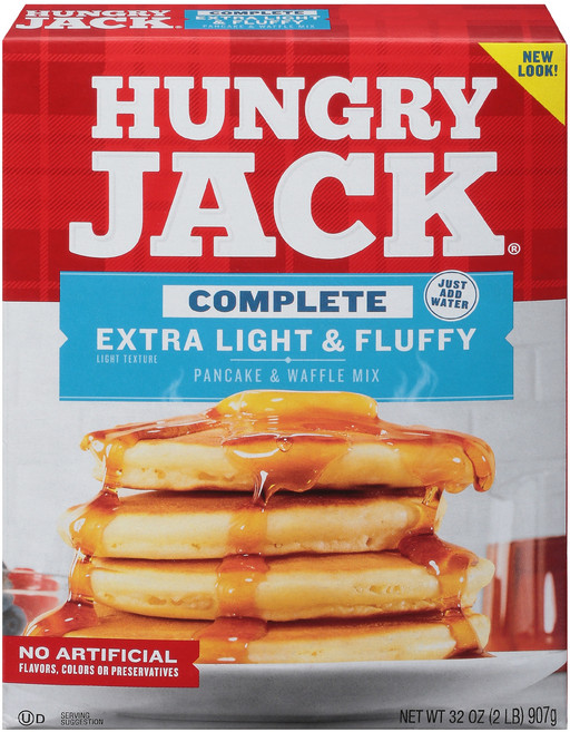 헝그리잭 컴플리트 엑스트라 라이트 플러피 팬케이크 & 와플 믹스, 1개, 907g