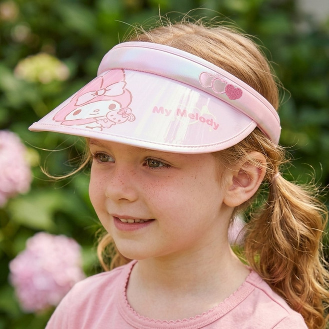 코지24 산리오 샤이니 썬캡 선물 햇빛 차단 챙모자 아동 어린이 초등 키즈 여름 모자