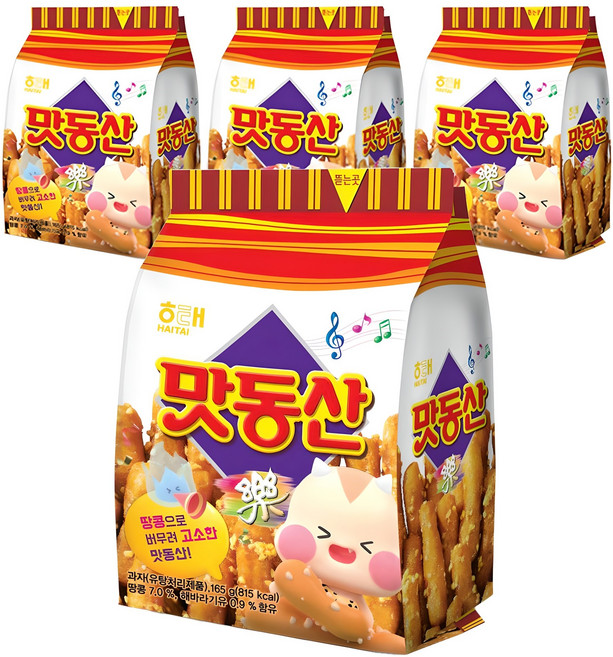 해태제과 맛동산, 165g, 4개