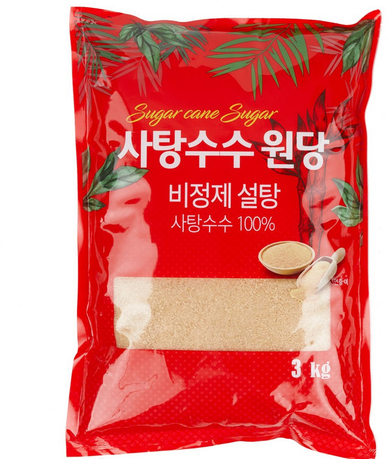달곰 사탕수수 비정제 원당 설탕, 3kg, 1개