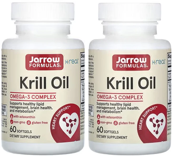 Jarrow Formulas Krill Oil 자로우 포뮬러스 크릴 오일 60정 2팩, 2개 - 쿠팡