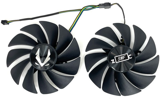 GA92S2U GFY09215M12SPA 4PIN GPU RTX3080 RTX3090 ZOTAC RTX 3070 Ti 3080 3090 Trinity OC 그래픽 비디오 카드 팬용, black 2-Fan GA
