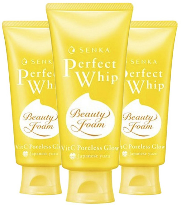 센카 퍼펙트 휩 뷰티 비타민C 포어레스 글로우 폼 재패니즈 유자, 3개, 100g