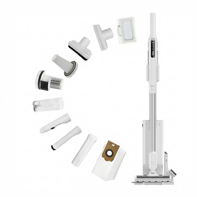 TiDdi ZeroTouch S2 AI感測自動集塵吸塵器 20000pa大吸力, 白色, ZeroTouchS2