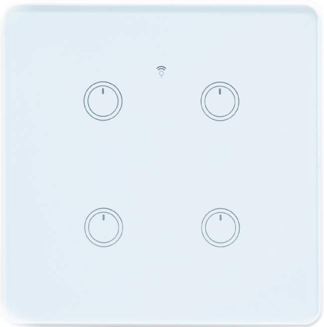 스마트빌 스마트 wifi iot 원격 제어 4구 화이트 스위치 4A(880W), 1개