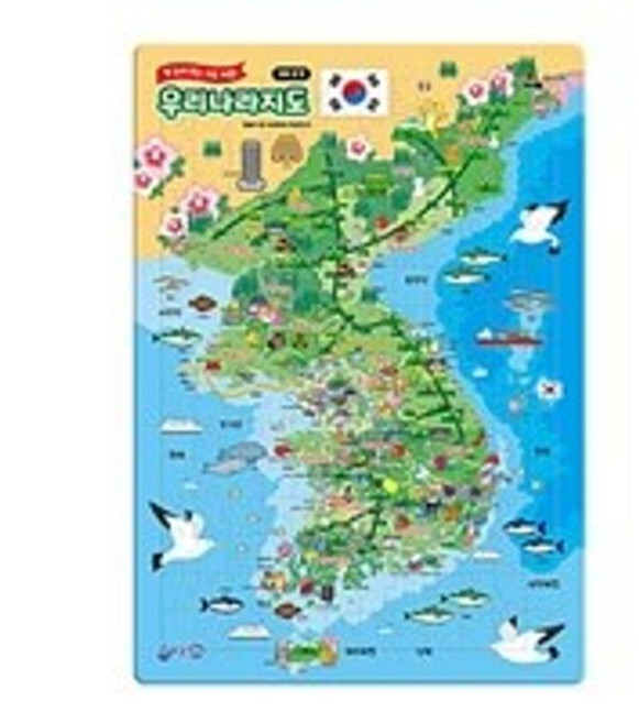 우리나라지도: 한 눈에 보는 지도 퍼즐! 180조각, 지원출판