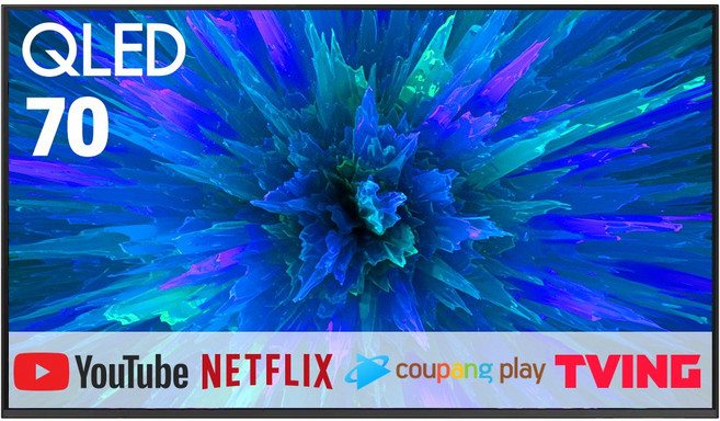 삼성전자 70인치 슬림베젤 QLED 4K UHD 스마트TV 70Q60, 고객직접설치, 스탠드형, 177CM(70인치)