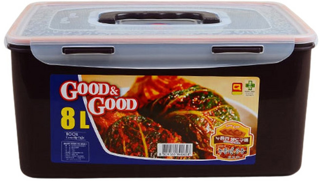 AN 손잡이 뚜껑 밀폐 용기 김치통 대용량 김장용 8L 12L 15L, 1개