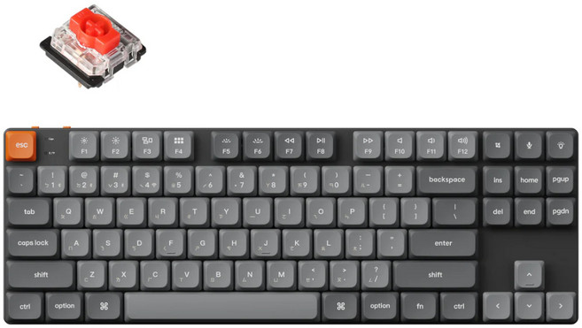 Keychron K1 Max 矮軸無線機械鍵盤, 紅軸