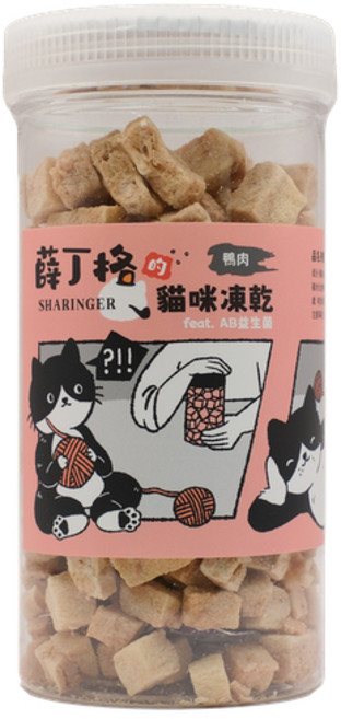薛丁格 貓咪凍乾, 鴨肉丁, 70g, 1罐