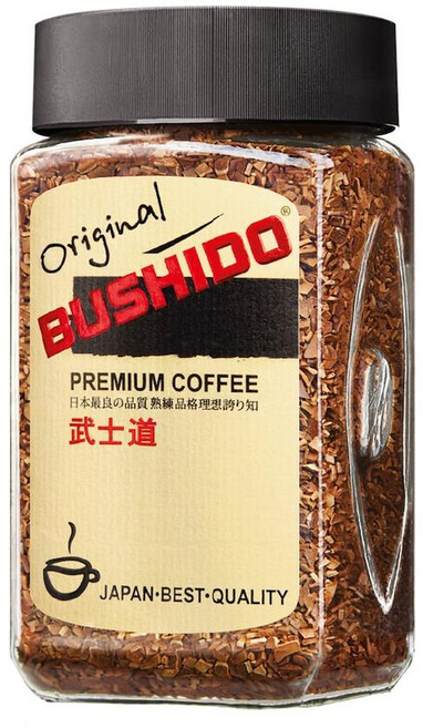영국 헤롯백화점 부시도 커피 Bushido Coffee Original Instant Coffee 오리지널 인스턴트 커피, 100g, 6개, 1개입