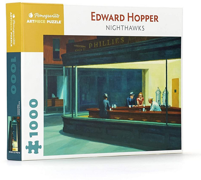 에드워드 호퍼: Nighthawks 1000피스 직소 퍼즐(석류) 73.7 x 50.8cm(29 20인치)