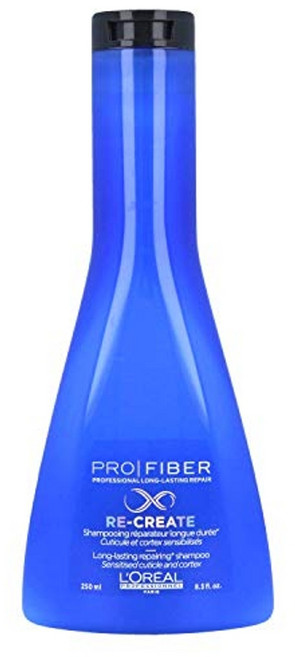 유럽 로레알 파리 로레알 프로 파이버 리크리에이트 샴푸 투명 250밀리리터 헤어케어, 1개, 250ml