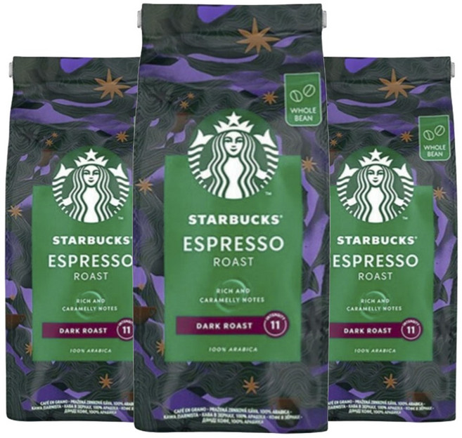 스타벅스 에스프레소 로스트 다크 카라멜리 노트(원두), 3개, 200g