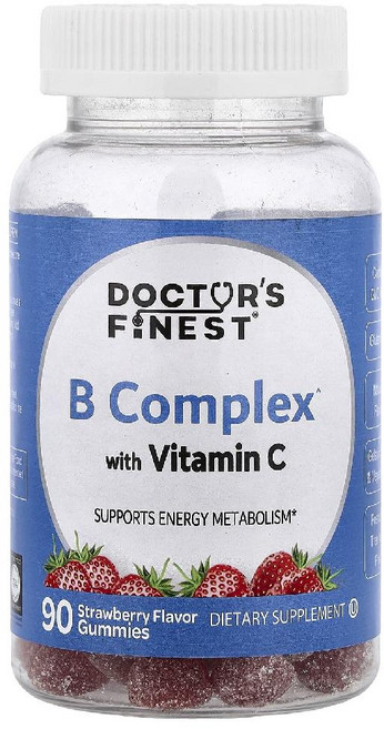 닥터스파이니스트 비타민B B Complex 비타민C 스트로베리 딸기맛 젤리 90정