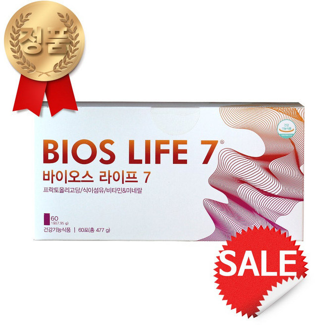 바이오스 라이프 7 (프락토올리고당/식이섬유/비타민&미네랄) 7.95g*60포, 477g, 1개