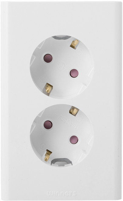 위너스 매입 2구 콘센트-접지 220V KS, 1개