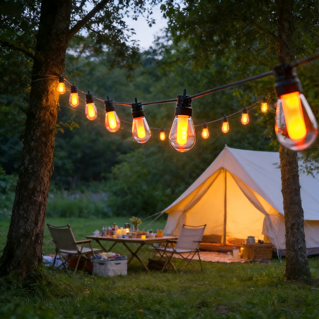 오징어등 LED줄조명 10M20구 파티라이트 야외파티등 전등선 캠핑장전구 큰 앵두등 루프탑 램프 스트링전선 카페 줄전등 테라스 주차장 야외등 방수 행사장 줄전구 알전구, 촛불, 1개