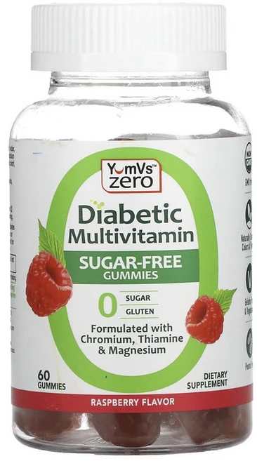 YumV's 다이베딕 멀티비타민 슈가프리 라즈베리 구미젤리 60개, 1개 - 쿠팡