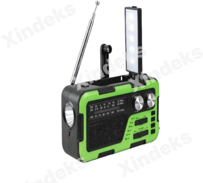 휴대용 태양열 라디오 핸드 크랭크 야외 비상 SOS 라디오 FM AM 효도 라디오 대용량 LED 조명 블루투스 스피커 강력한 조명 손전등 지원 TF 카드 다기능 스피커 MP3 안테, 녹색, 10