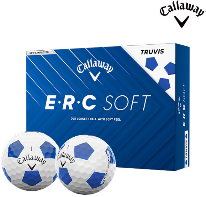[한국캘러웨이골프 정품] 캘러웨이 2025 ERC 소프트 트루비스 3피스, 화이트/블루, 1개
