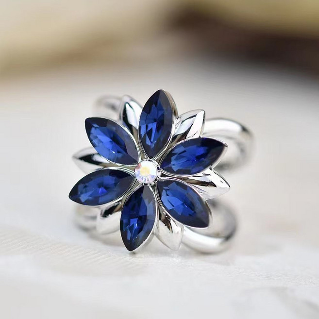 패션 여성 스카프링 여성용 다기능 꽃 모양 합금 스카프 홀더 액세서리 LT