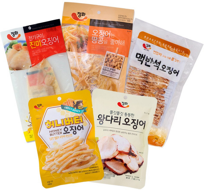 [푸드원스토어] 정화 조미 오징어 5종, 1세트
