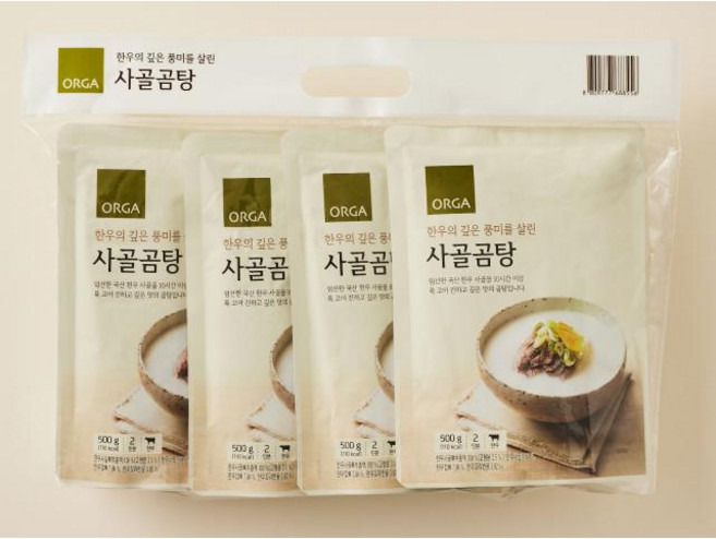 ORGA 사골곰탕, 4개, 2L