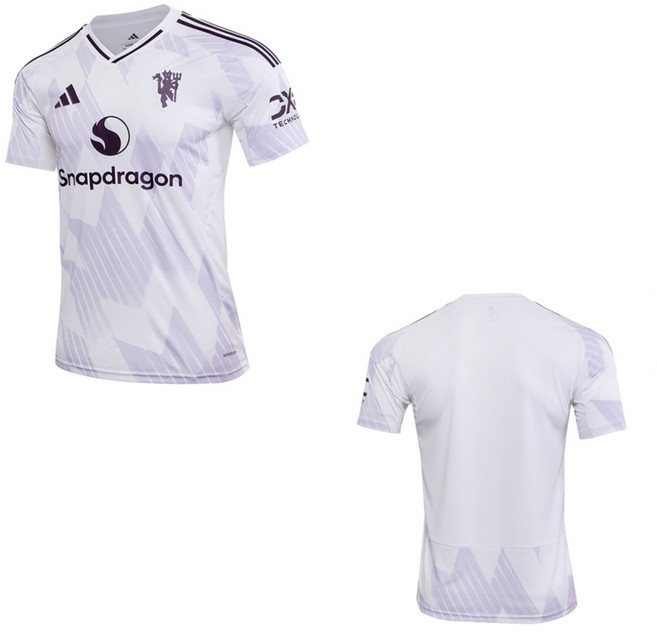 아디다스 2025-2026 맨유 어웨이 저지 레플리카 EPL 프리미어리그 유니폼 블록코어 반팔 티셔츠