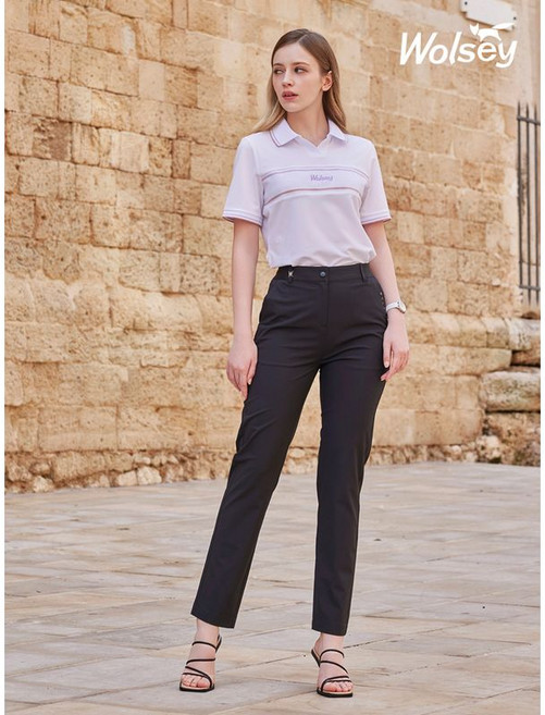 울시 여성 액티브 스트레치 밴딩팬츠 블랙 WOW52PTHBK